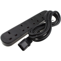 IEC C14 socket to 4 x UK Mains sockets 2M